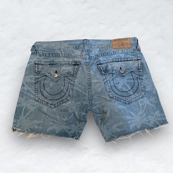 True Religion Straight Flap Cutoff Men's Denim Jean Shorts - Picture 1 of 6